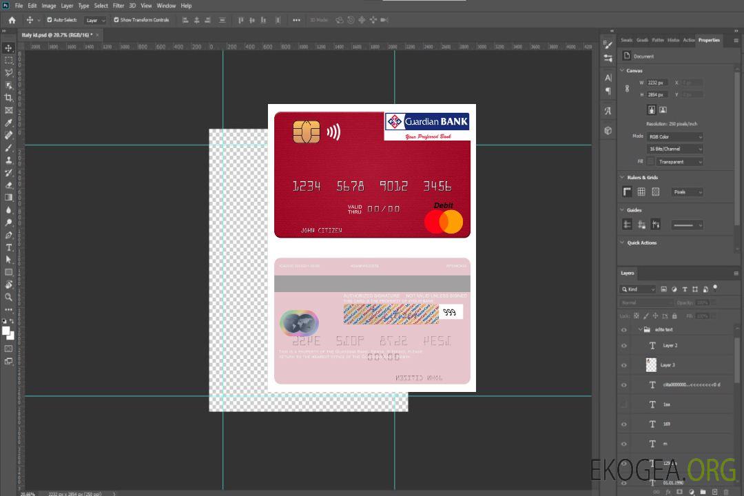 Carte Mastercard de la Kenya Guardian Bank template Carte Mastercard de la Kenya Guardian Bank template